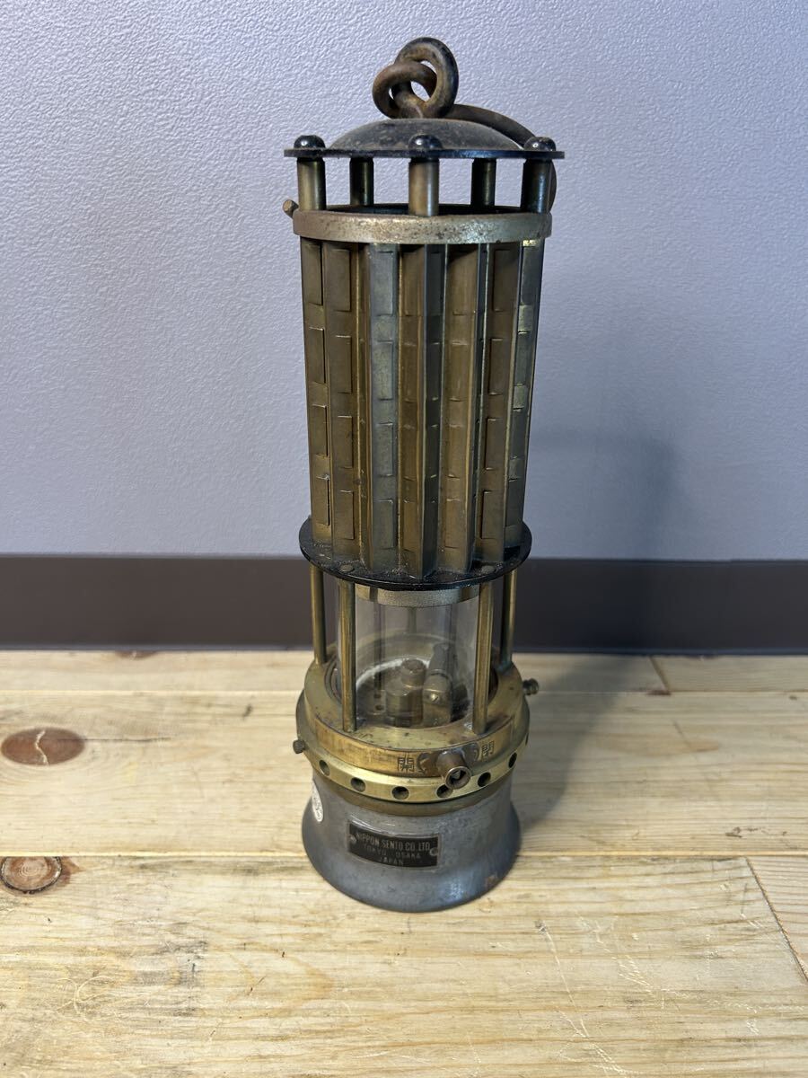 灯火器 ブリキ製 手提げランプ 石油灯 方灯 カンテラ ランタン 美品