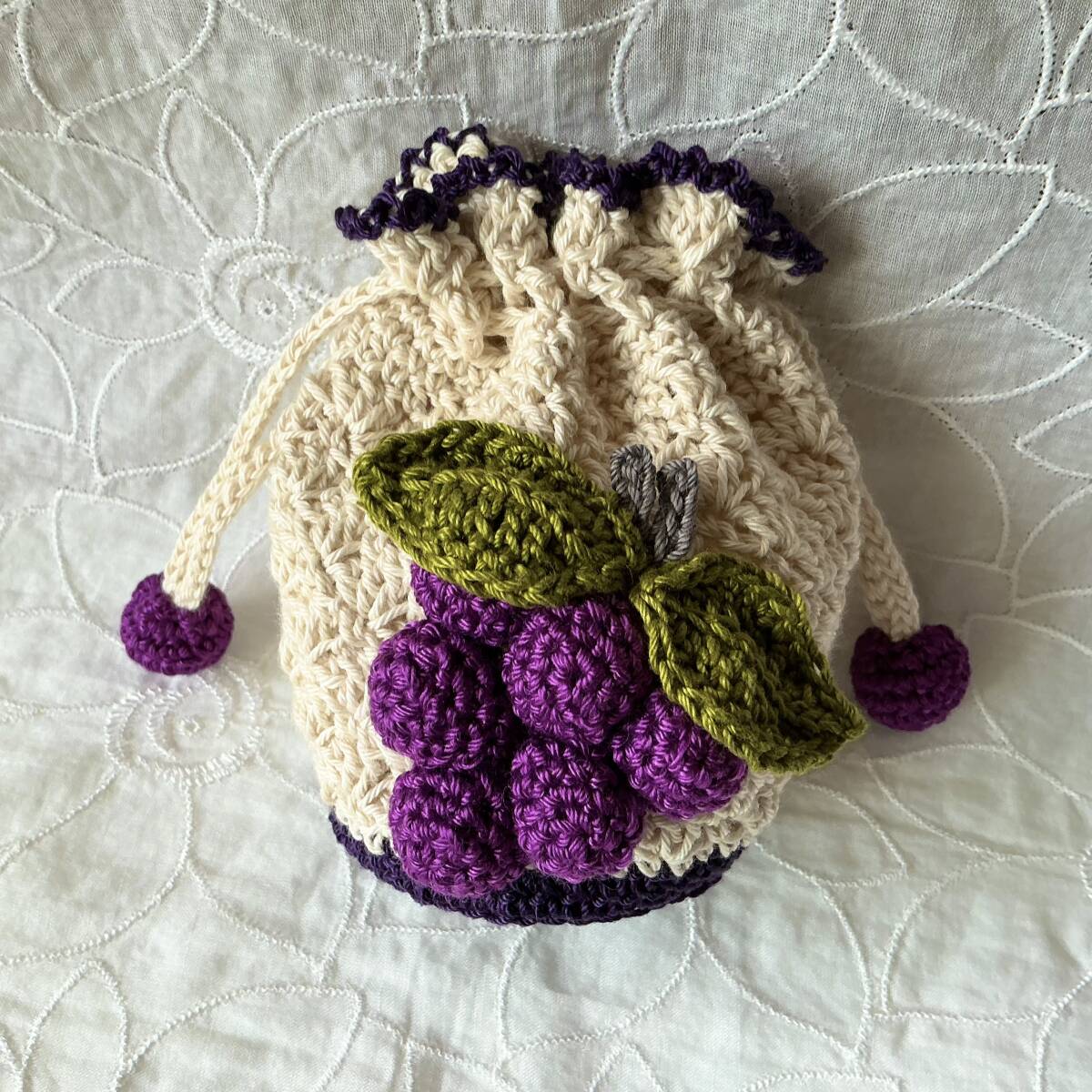 新品】ハンドメイド レース編み モチーフ あじさい 花 紫陽花 アジサイ