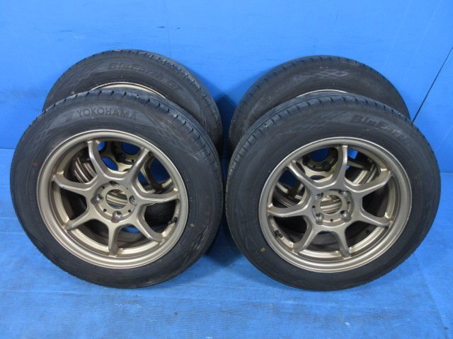 中古】軽量BS AVANGRADE16インチ7J 4-100+43 未装着ホイール+185/55R16