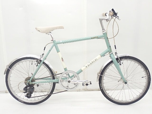 美品 BIANCHI MERLO ビアンキ メルロー 20インチ 自転車 シマノ7速