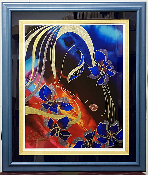 ♯マーティロ・マヌキアン 原画15号厚塗 油絵 真作保証 豪華純金箔額縁