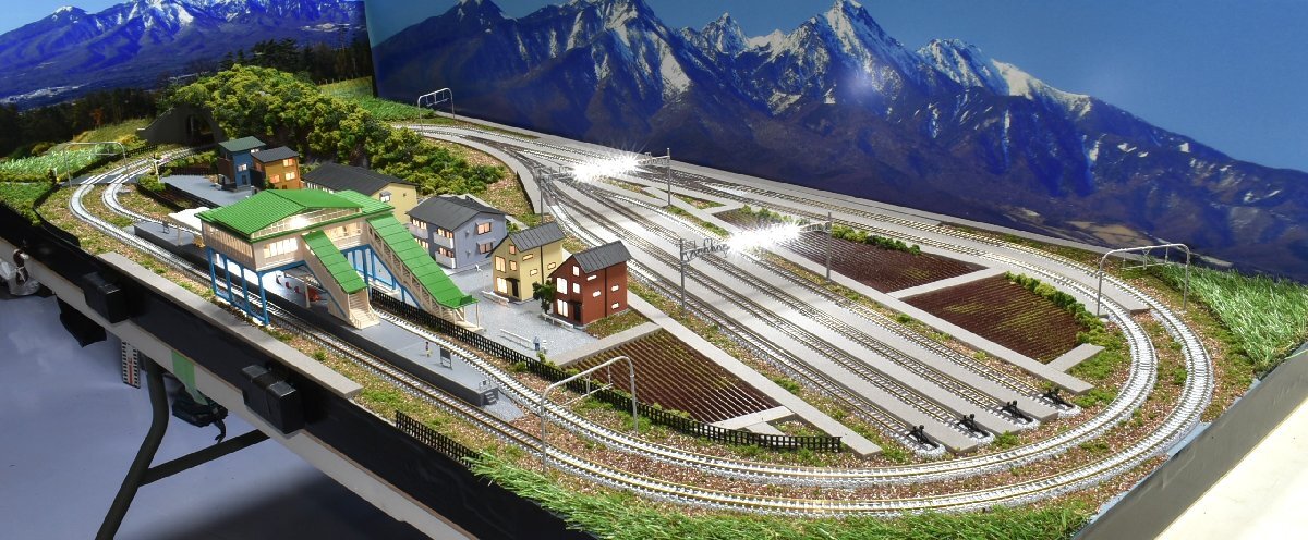 海辺のジオラマ Nゲージ Nゲージ鉄道ジオラマレイアウト 48×35cm 『海辺の路面電車』コンパクト