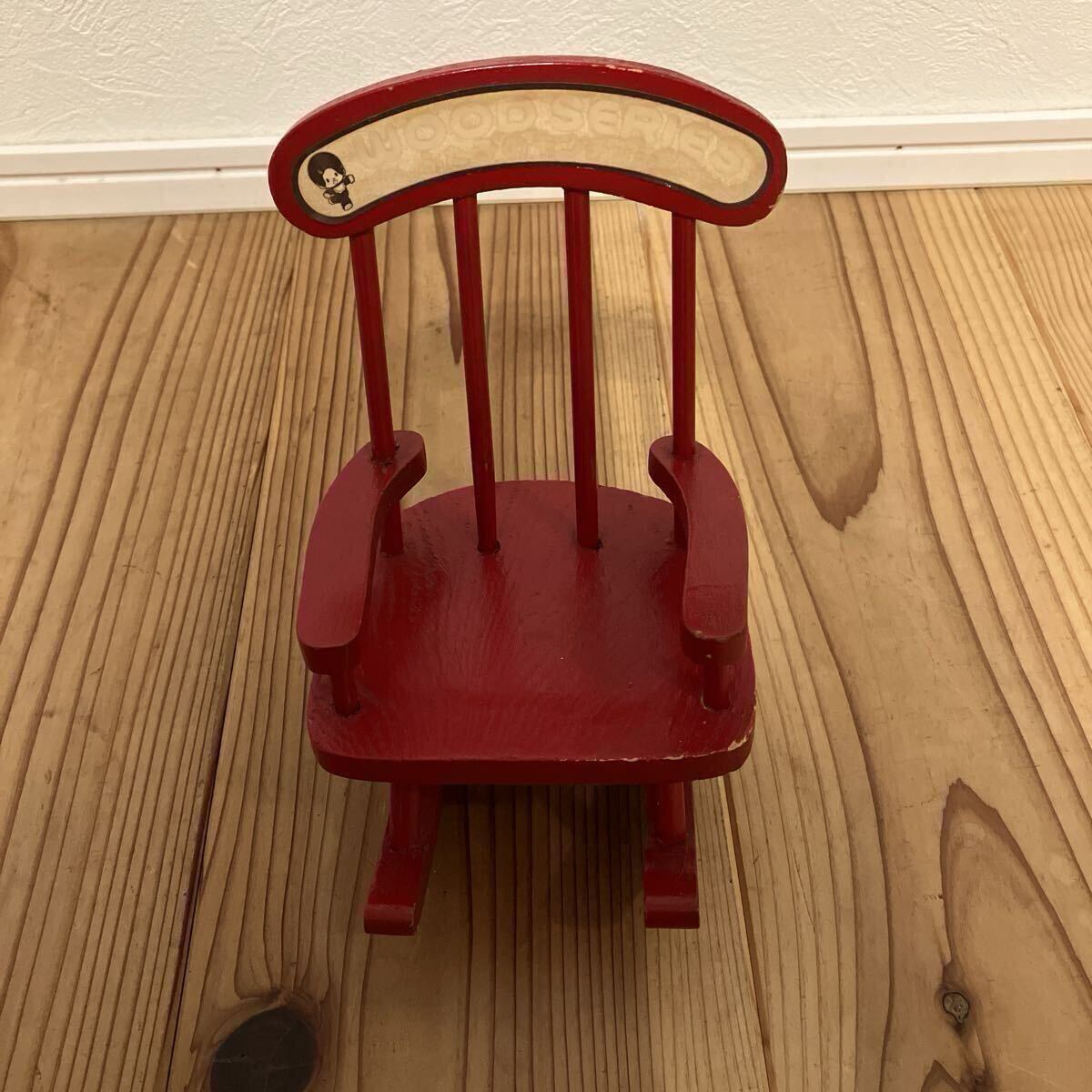 ミニチュア家具 モンチッチ ロッキングチェア グリーン 椅子 11×16