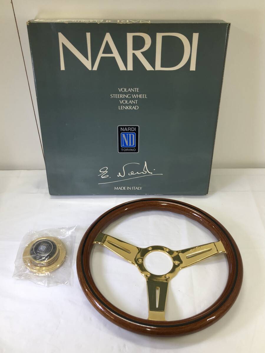 FET刻印あり◇NARDI／ナルディ クラシック ウッド＆ブラックスポーク