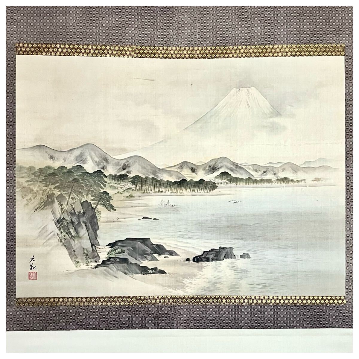 中古】大友修一 北の旅情 油絵 絵画 風景画 日本 名作 日本画家 肉筆