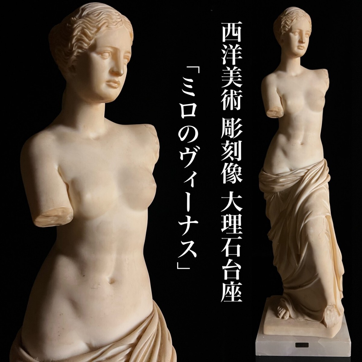 西洋彫刻 ブロンズ像風 裸婦像 女神像 置物 ヴィーナス 鉄製 銅像風 古