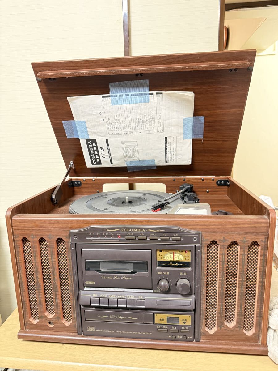 D1-822-1018 コロンビア SR-K70F レコードカセットラジオプレーヤー