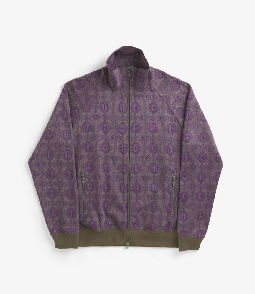 NEEDLES Track Jacket Poly Jacquard Geometric Purple M ニードルス 