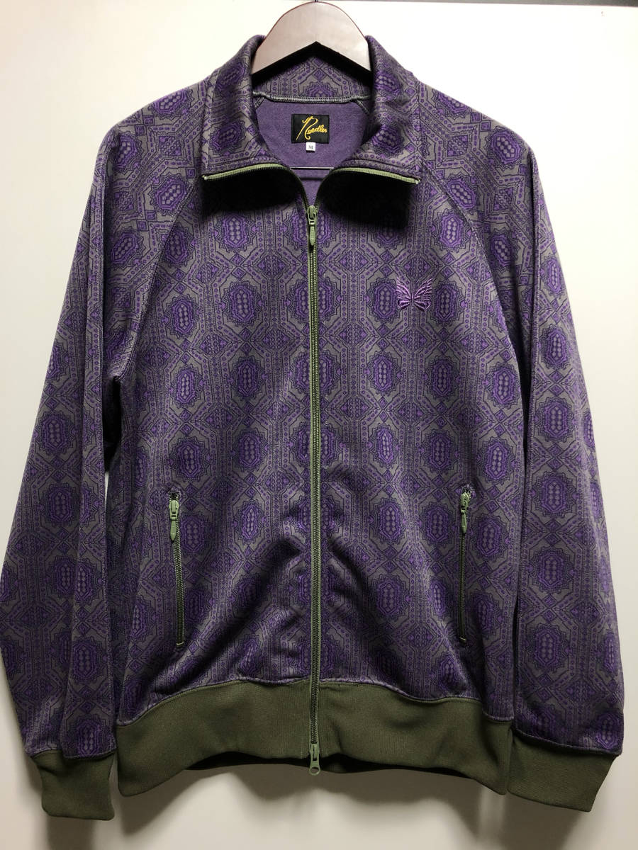 NEEDLES Track Jacket Poly Jacquard Geometric Purple M ニードルス 