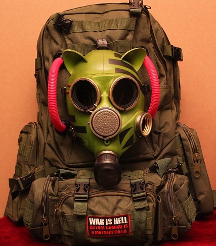 カスタムガスマスク 猫耳 コスプレサバゲー サイバーパンク gasumaru 