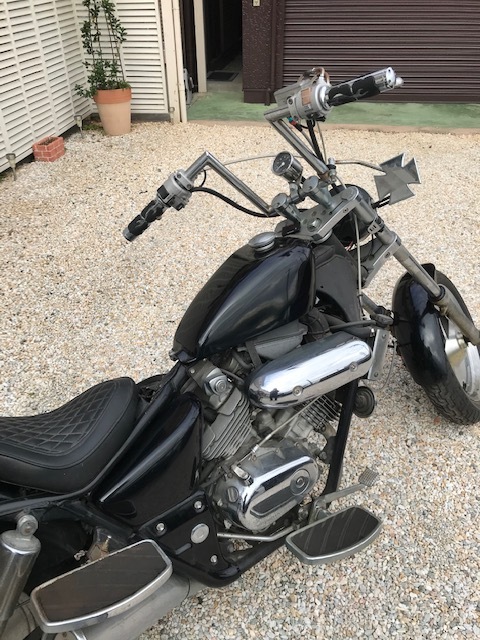 マグナ250 ロングフォーク トリプルツリー コブラシート ロボハン