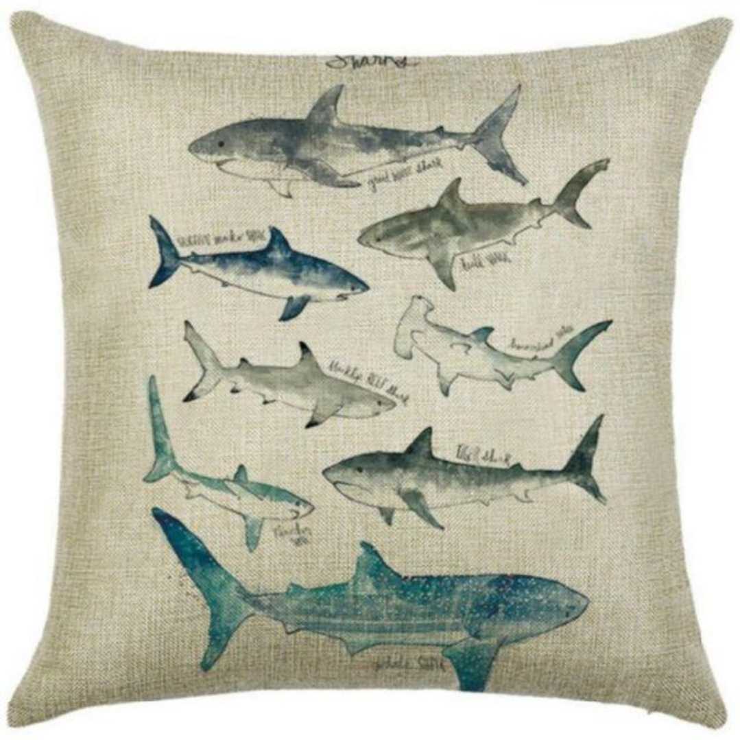 新品 新品未使用 送料無料 サメ クッションカバー インテリア雑貨 海の生き物 サメ図鑑風 おしゃれ シンプル かっこいい プレゼントにも の落札情報詳細 ヤフオク落札価格情報 オークフリー スマートフォン版