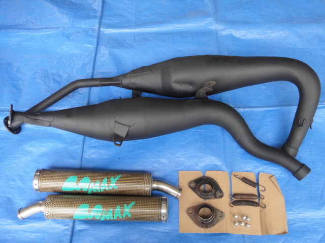 返品有 TZR250 SPR用 (3XV) M-MAX チャンバー (マフラー) カーボン