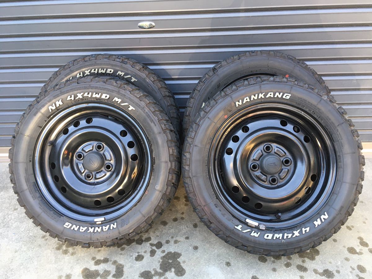 ☆スチールホイール&マッドタイヤ4本セット NANKANG FT9 165/65R14 軽