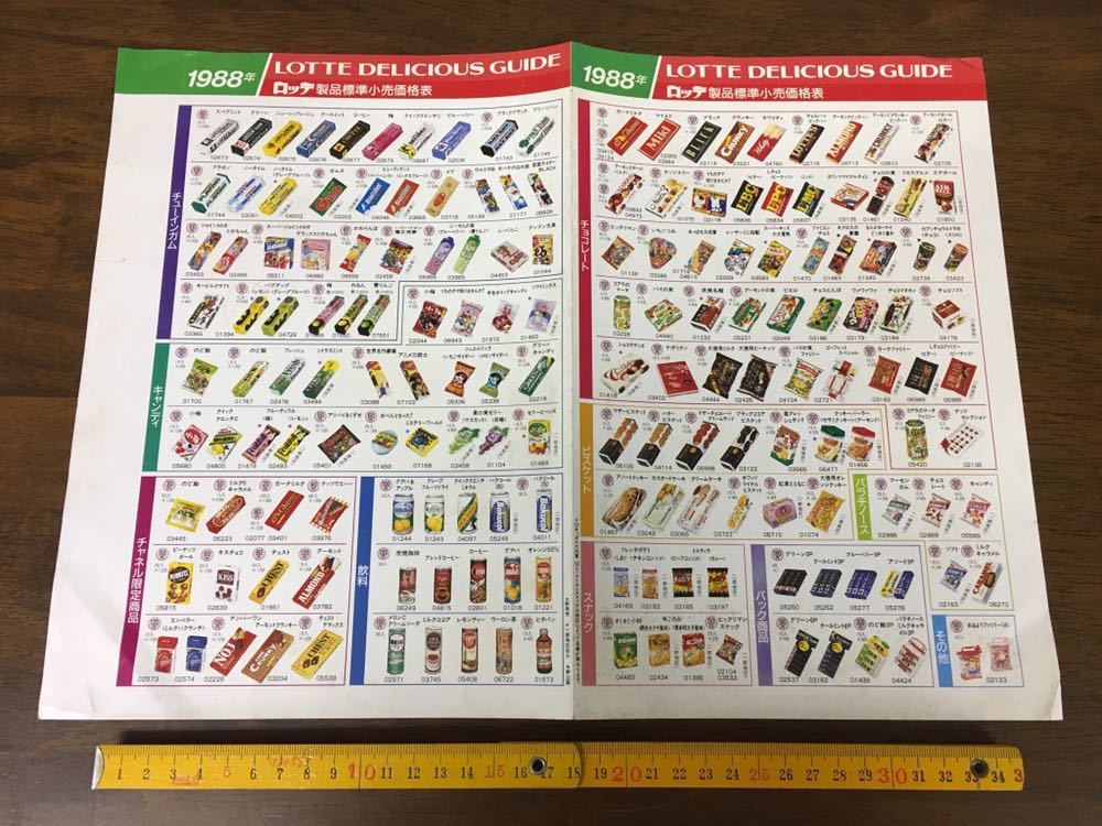 ☆昭和レトロ ロッテ 製品 価格表 チューインガム チョコレート