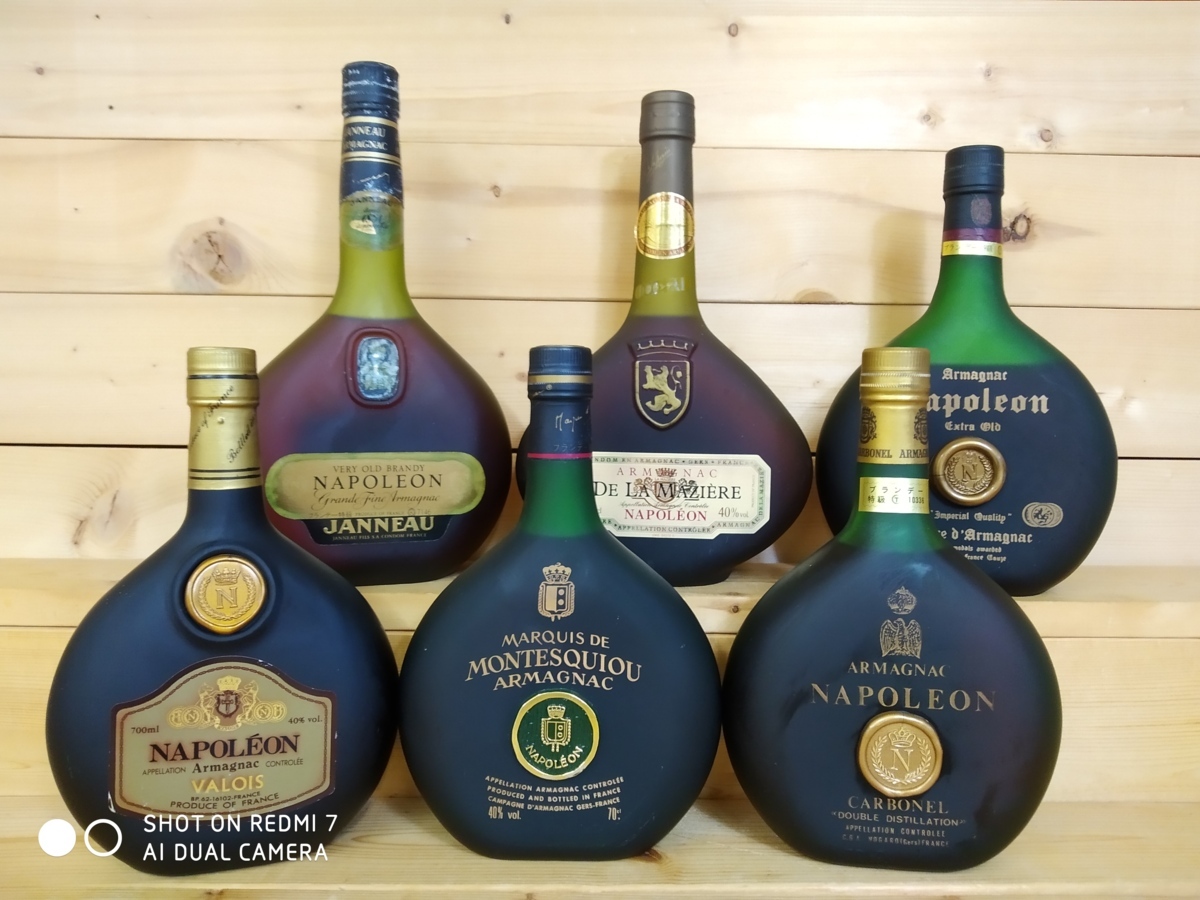 新品】1円スタート☆古酒☆未開栓 アルマニャックブランデー 平瓶 6本