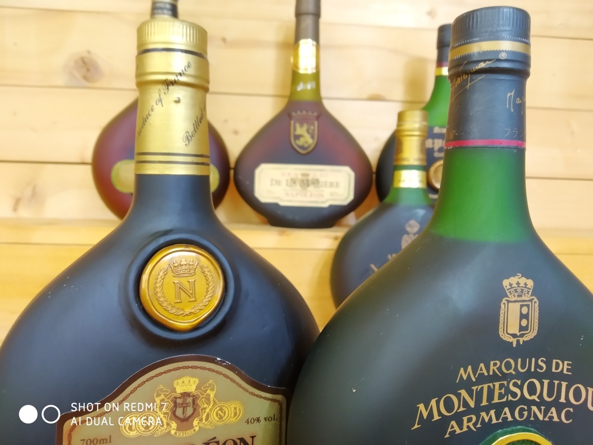 新品】1円スタート☆古酒☆未開栓 アルマニャックブランデー 平瓶 6本