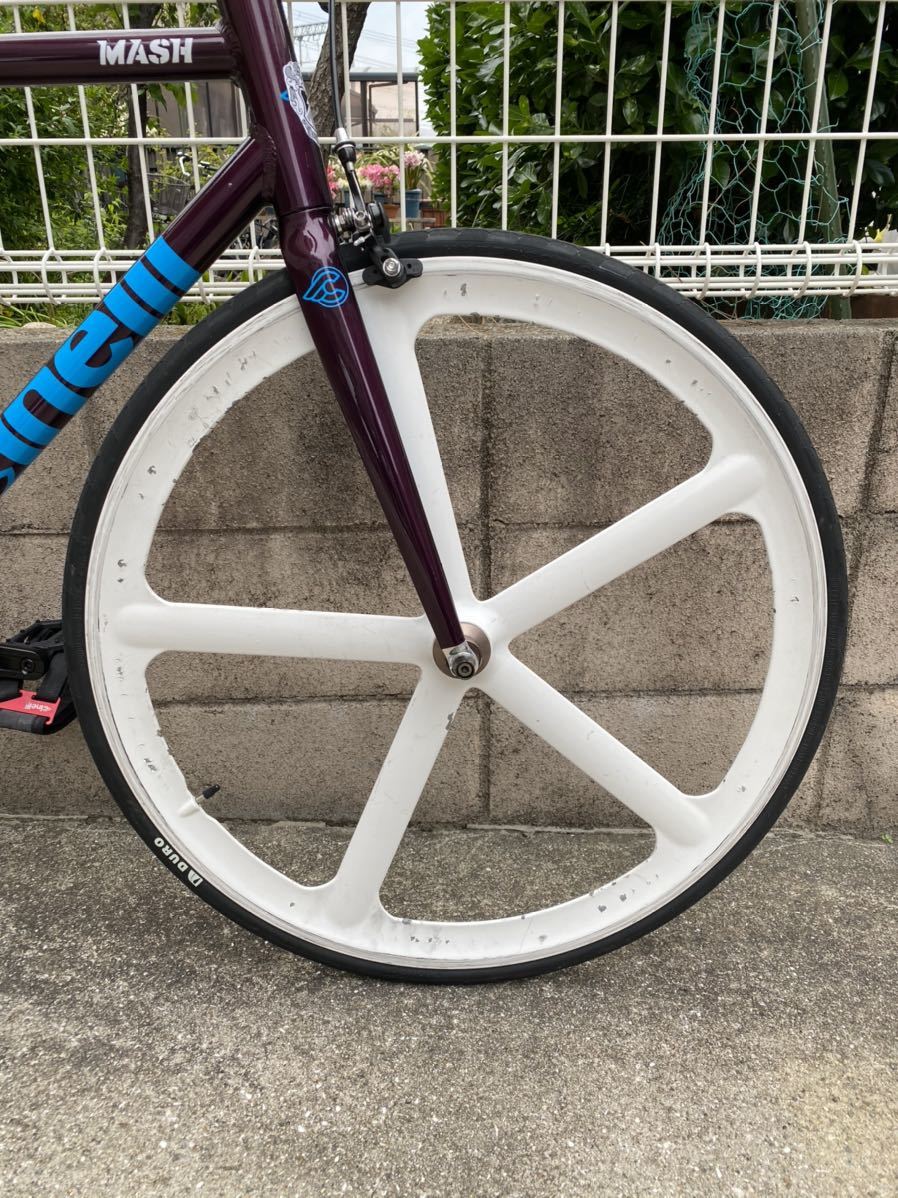 AeroSpoke フロント 黄色 クリンチャー ピスト バトンホイール