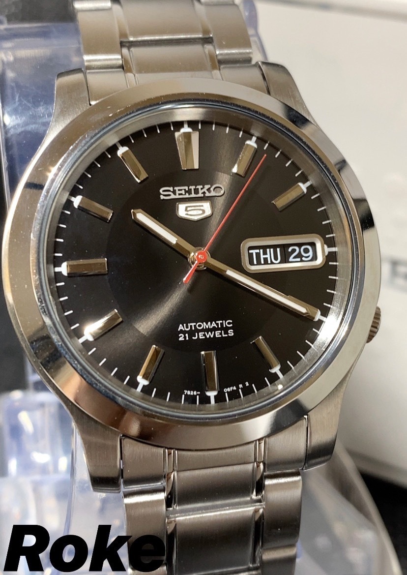 新品 新品 Seiko5 セイコー5 日本製 自動巻き 機械式 メンズ 腕時計 ブラックダイヤル ステンレスベルト ビジネスウォッチ カレンダー機能付き の落札情報詳細 ヤフオク落札価格情報 オークフリー スマートフォン版