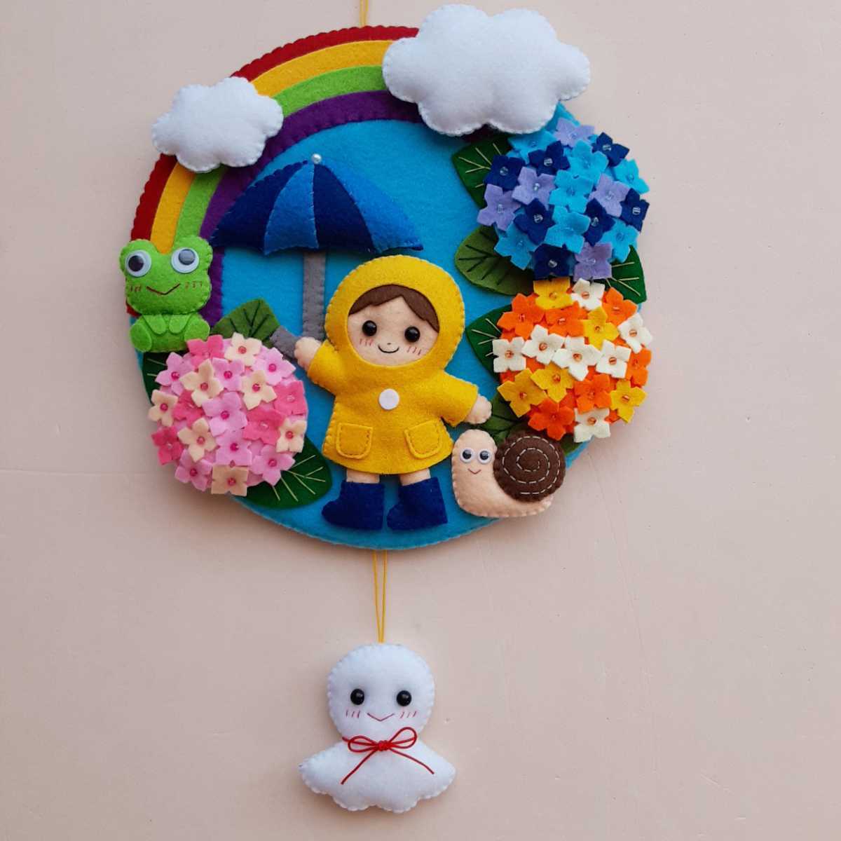 羊毛フェルト ガーランド フェルト ままごと 保育 子供 飾り
