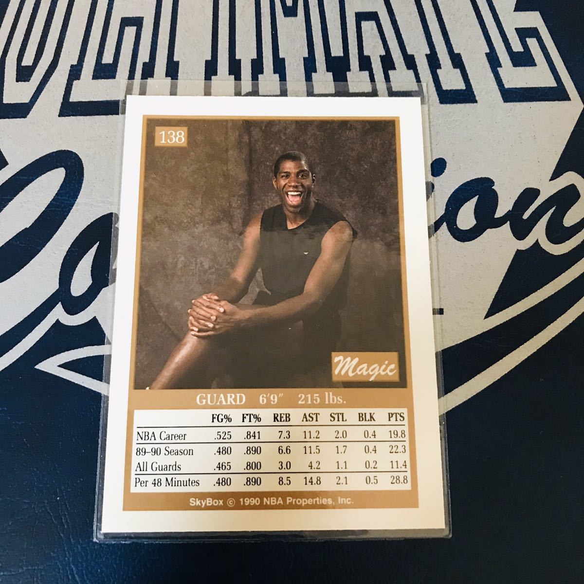 Earvin Magic Johnson 狭い サイン入りカード 