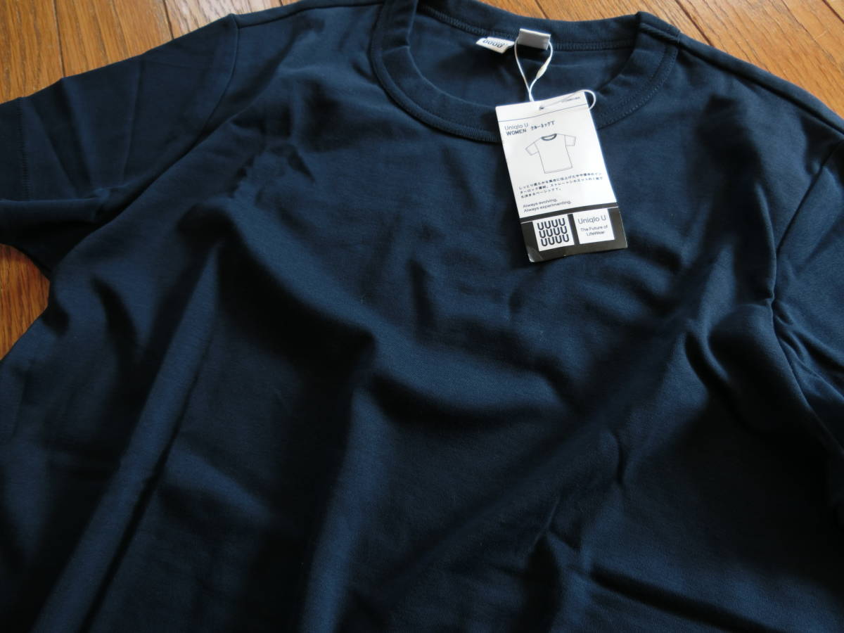 新品 新品 タグ付 未使用品 Uniqlo U レディース クルーネックt 半袖 ネイビー ブルー Xl 綿100 ユニクロ ユー Tシャツ カットソー コットン の落札情報詳細 ヤフオク落札価格情報 オークフリー スマートフォン版