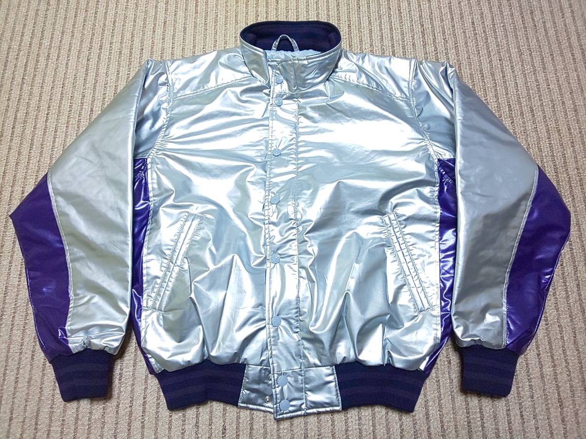 ZETT ゼット 高校野球部 グランドコート グラコン ジャンパー 紫 光沢