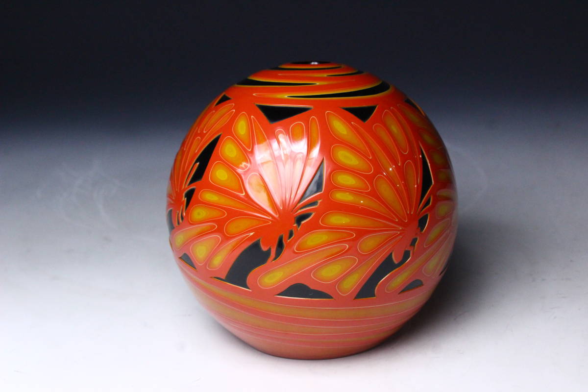 未使用 富山彫刻漆塗盆 花彫刻 華やかなお盆 大 レトロ レア 未