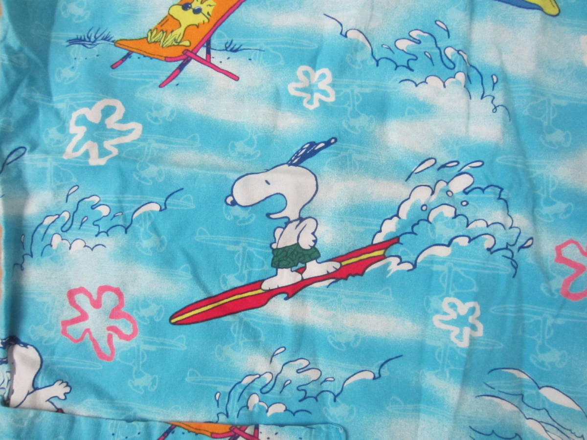 波乗りスヌーピー 日光浴woodstock夏サーフィン ナース服シャツ 部屋着シーツ生地 の落札情報詳細 ヤフオク落札価格情報 オークフリー スマートフォン版