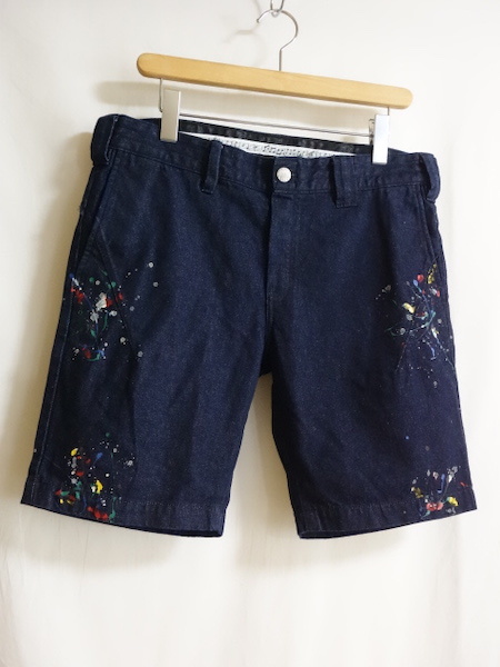 美品 n(n) BY NUMBER (N)INE × Dickies ペイント デニムショーツ