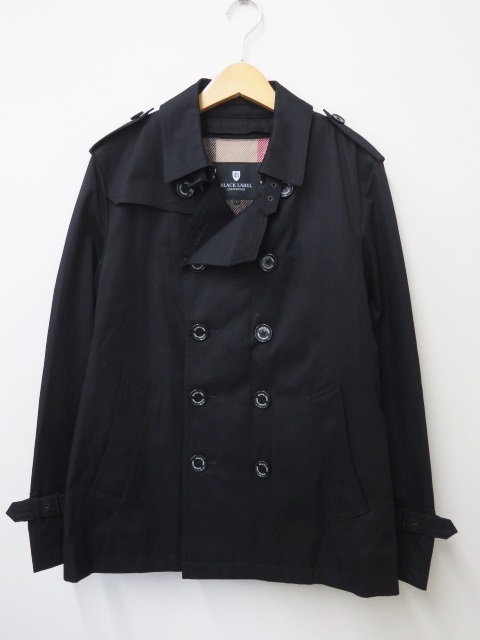 BURBERRY ショート トレンチ 黒 Sサイズ BURBERRY BLACK LABEL