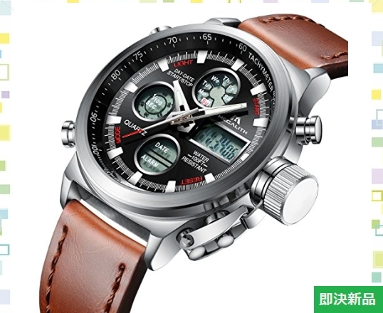 新品 新品 即決 色10 ブラウン メガリス Megalith腕時計 メンズスポーツ軍事腕時計レザー防水 クロノグラフ時計ブラック ア の落札情報詳細 ヤフオク落札価格情報 オークフリー スマートフォン版