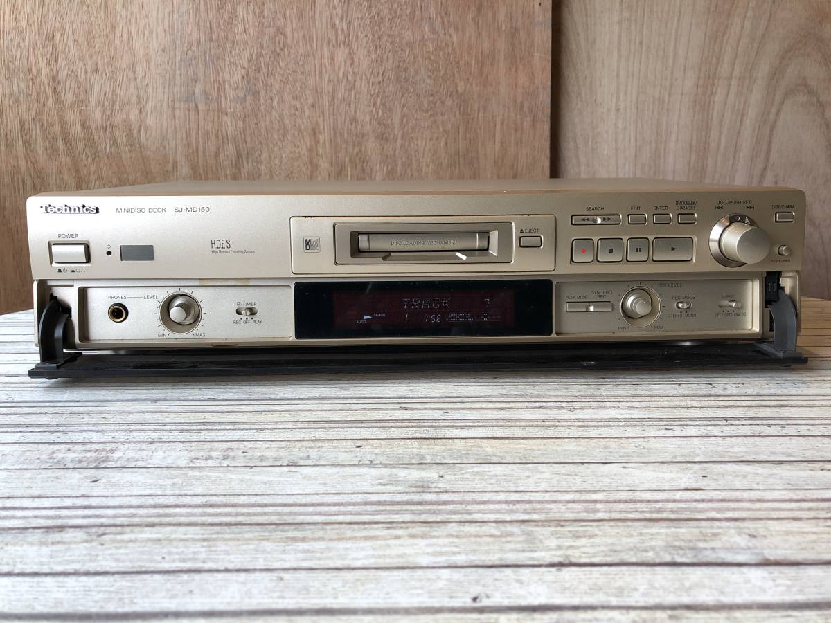 Technics テクニクス SJ-MD150 MDデッキ MINIDISC DECK 再生録音確認の