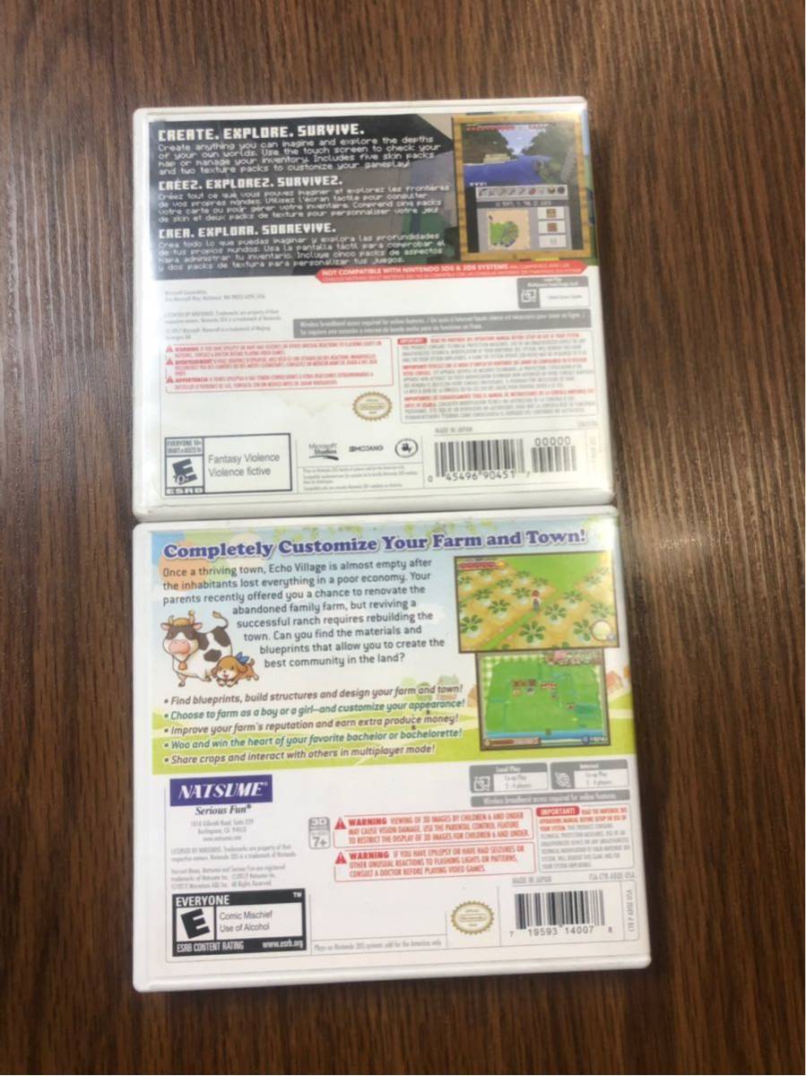 未検品 ジャンク品 3ds マインクラフト Minecraft 牧場物語 海外版