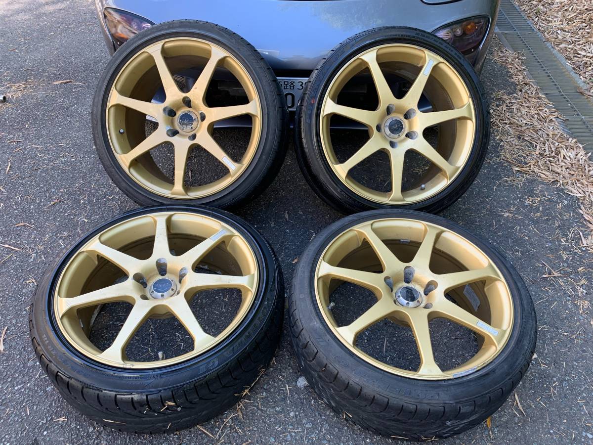 ☆RX-7（FD3s）で使用 アドバン（ADVAN)モデル-7 ゴールドホイール