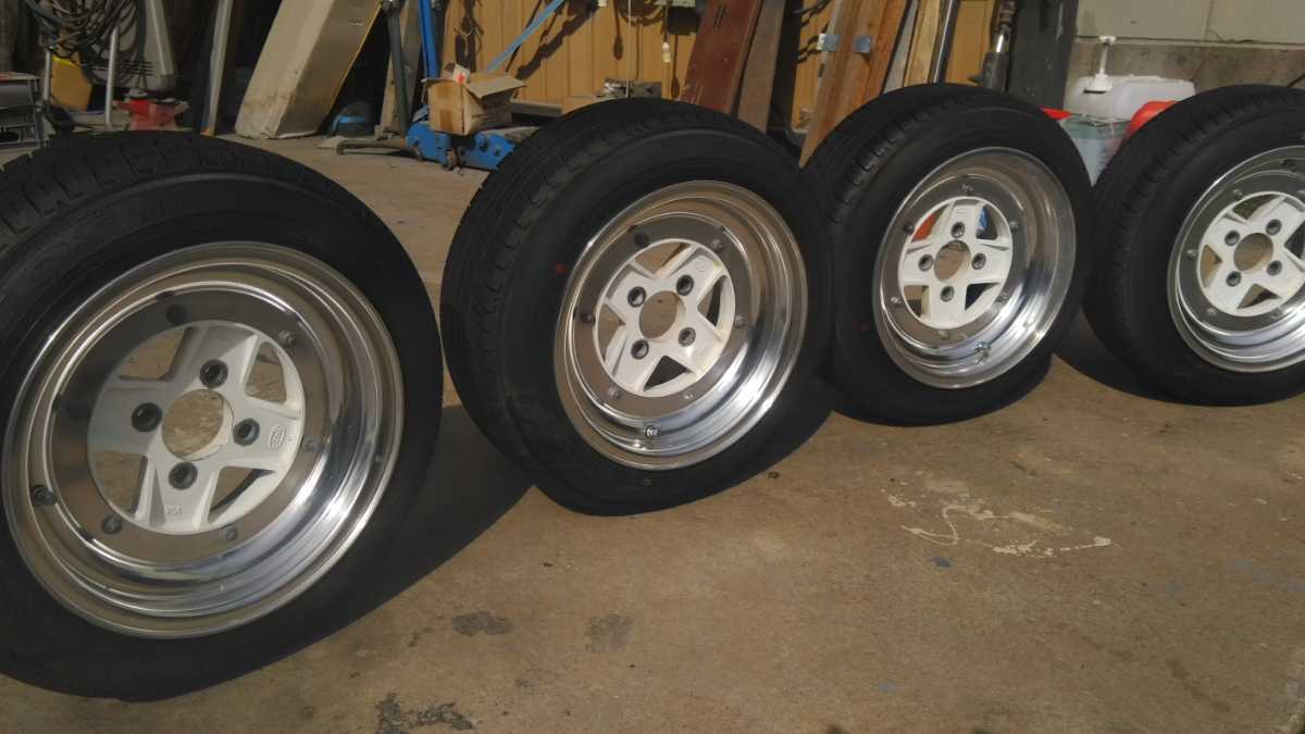 スピードスター マーク2 中古アルミホイールタイヤ4本セット 珍サイズ