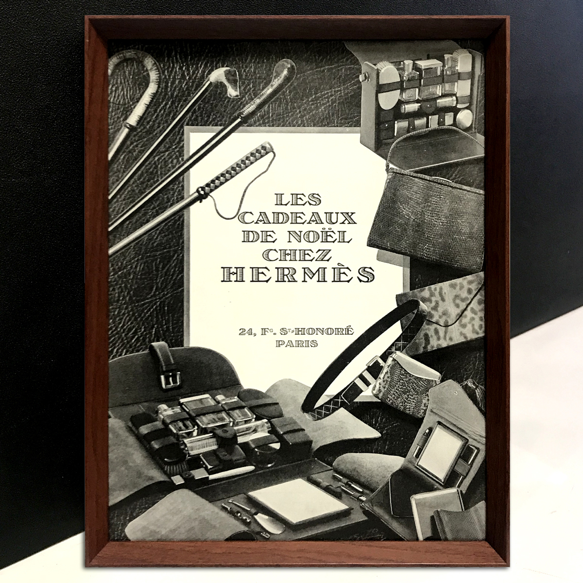 エルメス（HERMES）ビンテージ（ヴィンテージ）アドバタイジングポスター額付 エルメス（HERMES）ビンテージ（ヴィンテージ）アドバタイジング