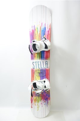 143cmスノーボード ビンディングバインディング付き初心者女性キッズ