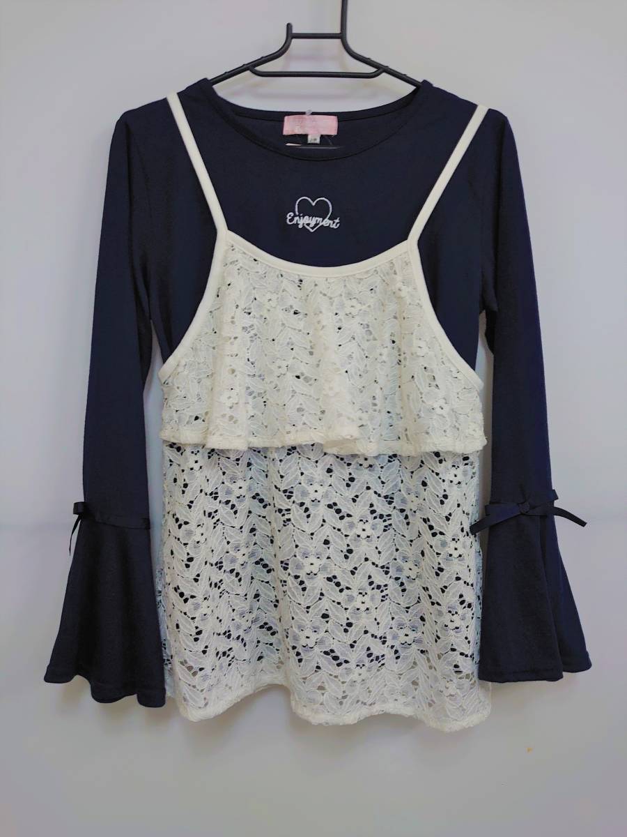 Lizlisa Doll リズリサドール カットソー キャミソール 紺 白 160サイズ レディース 02 の落札情報詳細 ヤフオク落札価格情報 オークフリー