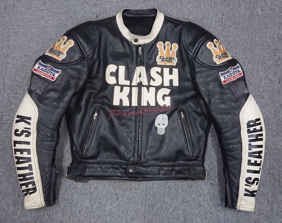 Kadoya レザージャケット Clash King Lサイズ 牛革製 検索 ライダース バトルスーツ バイク用 Gpz900r Z1 Z1000 Mk2 Ninja カタナ の落札情報詳細 ヤフオク落札価格情報 オークフリー スマートフォン版