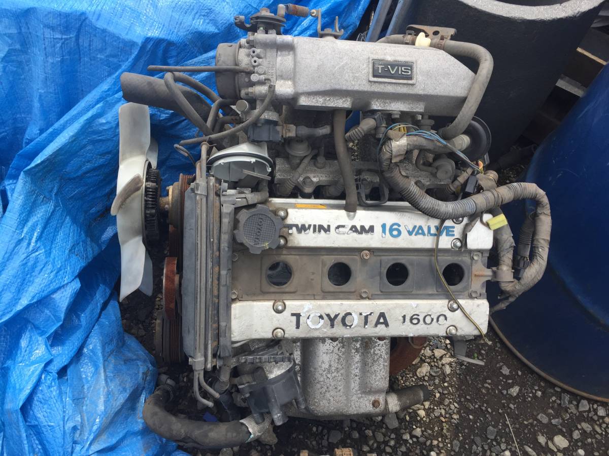 2007002 【直接引取り限定】TOYOTA(トヨタ) 4AGE TVIS搭載 エンジン 1600cc インマニ付き 恐らくAE86