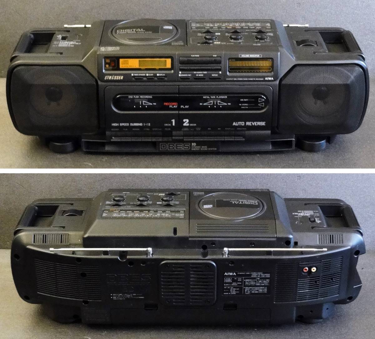 AIWA CSD-W880 ST　ダブルカセットデッキ ラジカセ 希少 アイワ ダブルラジカセ 昭和レトロ AIWA カセットデッキ｜Yahoo!フリマ