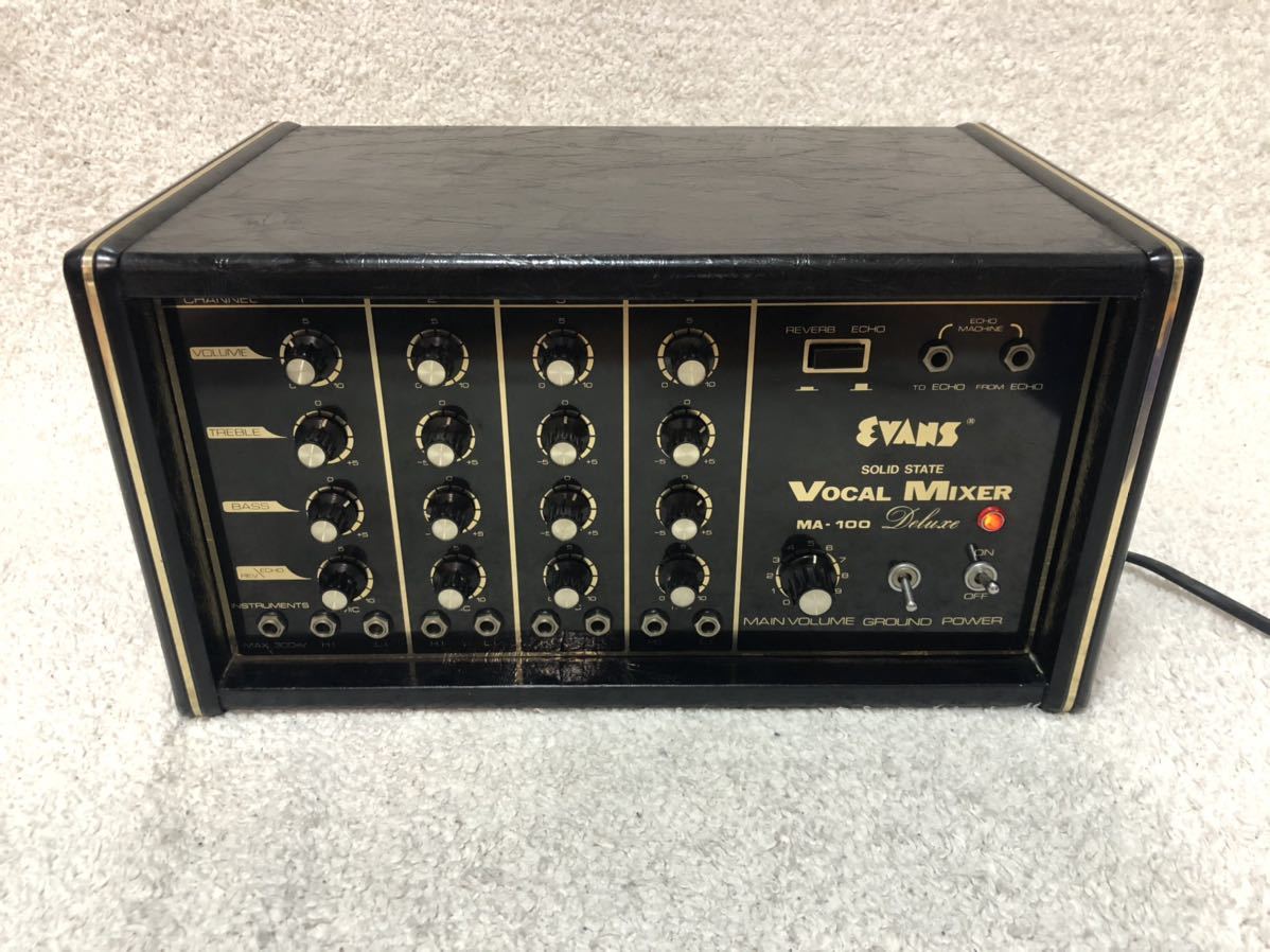 Evans Solid State Vocal Mixer MA-100 アンプ ○美品○ EVANS SOLID STATE VOCAL MIXER / SPRING REVERB UNIT MA-100
