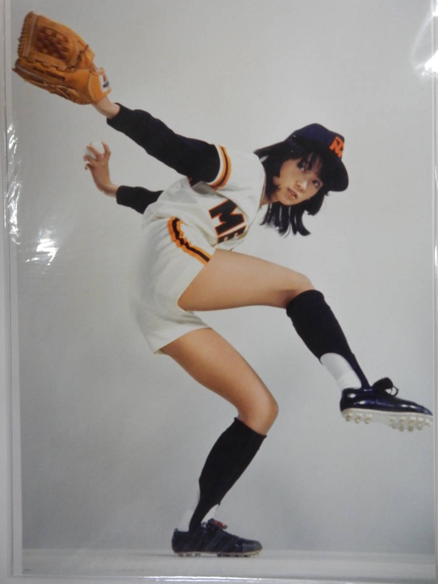 新品】木之内みどり「野球狂の詩」大判ブロマイド 未開封 水島新司