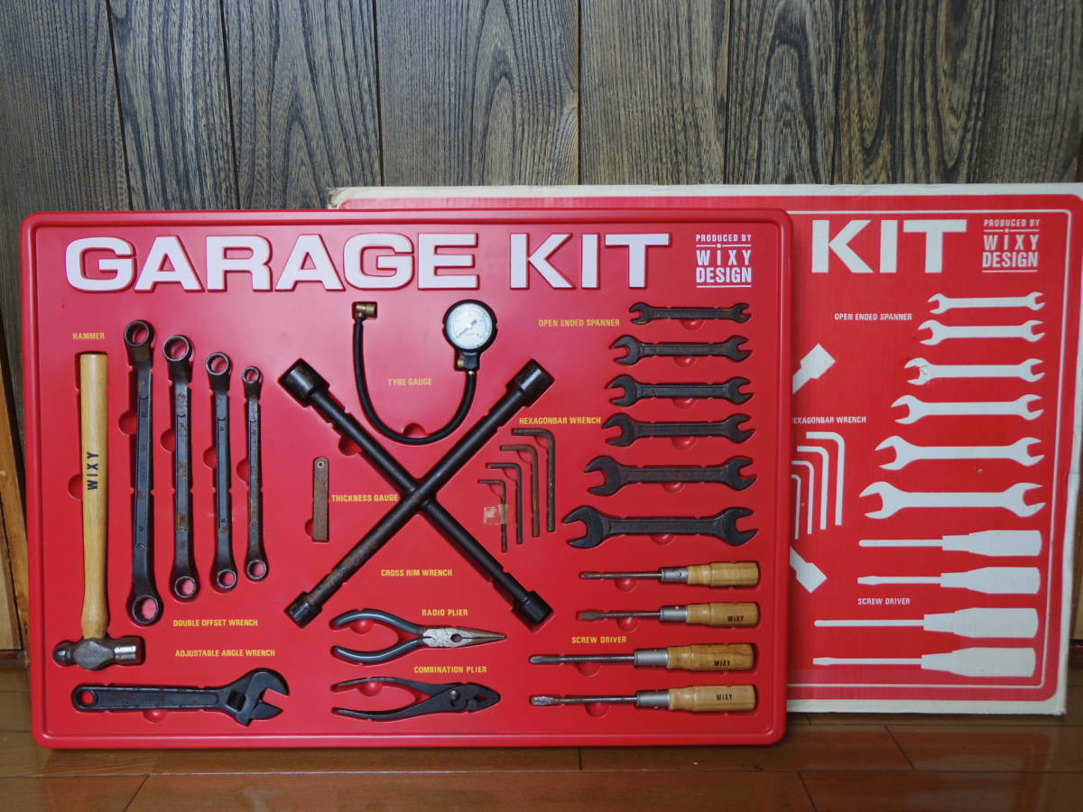 未使用 WIXY DESIGN GARAGE KIT ガレージキット WIXY工具ツール壁掛けウォールキャビネットビンテージ設置型工具の落札