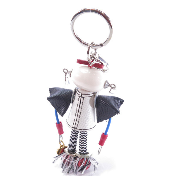 1円 良品 プラダ PRADA キーホルダー マリー ロボット チャーム