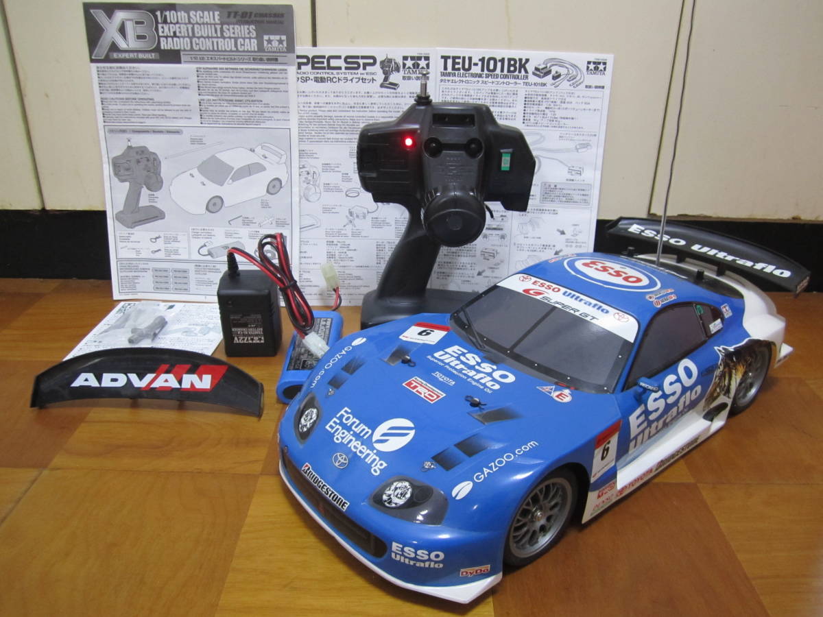 動画有 1/10 タミヤ TT01 スーパーGT エッソ ウルトラ フロー スープラ