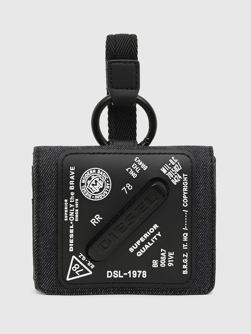 DIESEL デニム 二つ折り財布 ストラップ付き（ディーゼルの新作