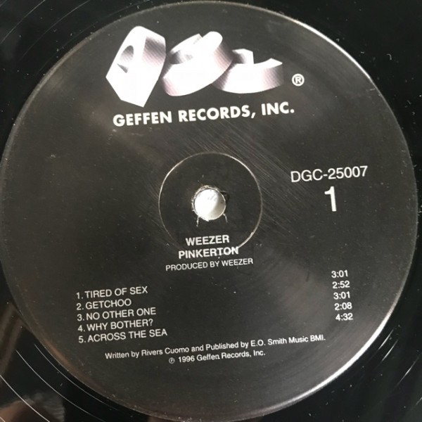N10 [LP] 貴重なUSオリジナル盤！Weezer Pinkerton LP レコード DGC