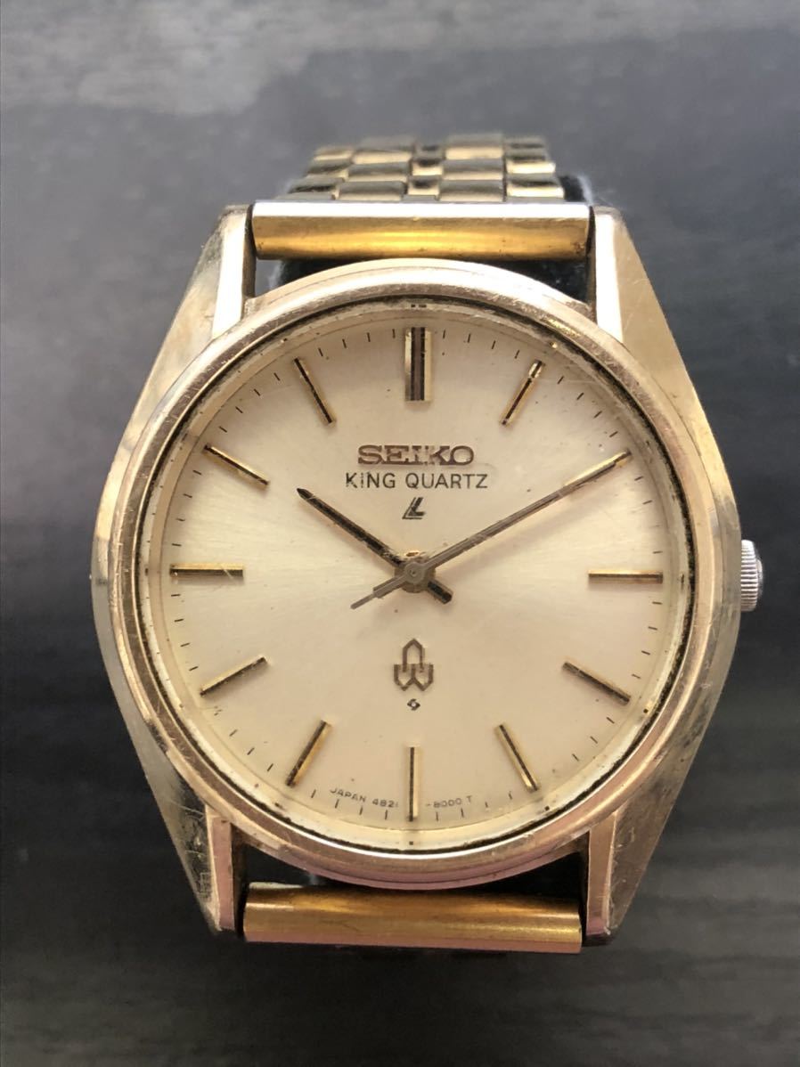SEIKO KING QUARTZ 4821-8000 cap gold SEIKO KING QUARTZ 腕時計